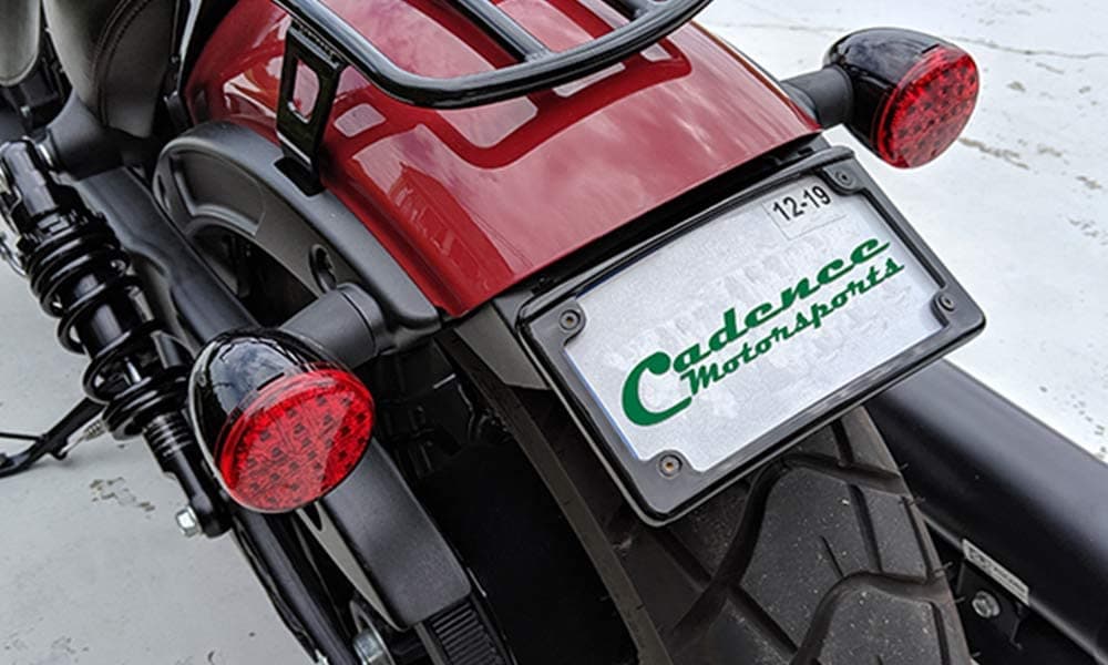 Tag Mount & Lighted Tag Frame for 2018-2024 Indian Scout Bobber Line