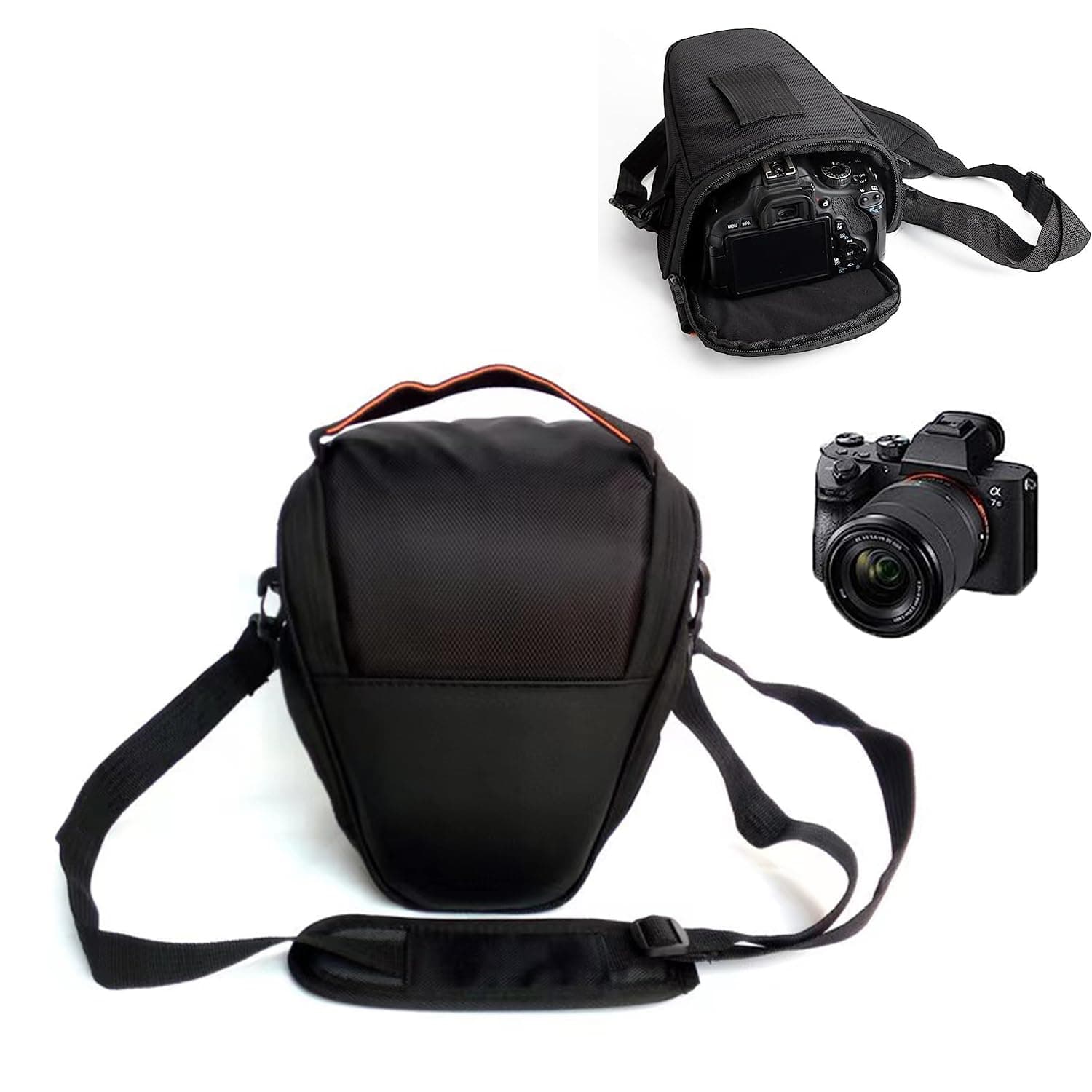 AOKLEY NUJOOM Camera Pouch Case Protective Pouch DSLR SLR Camera Bag with Neoprene Protection Compatible for Nikon, Canon, Olympus, Panasonic, Pentax, Samsung, Sony and Others More