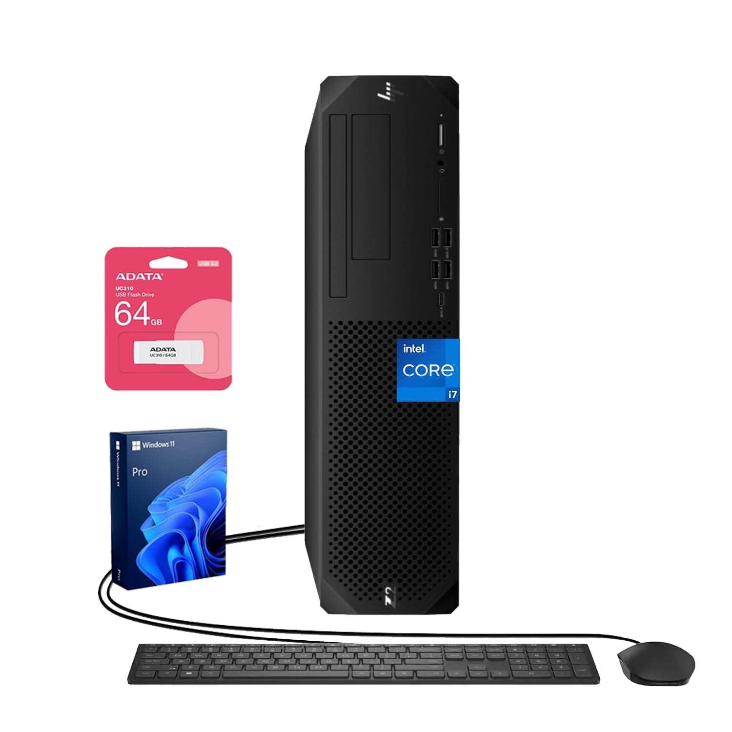 Z2 G9 SFF Business Workstation Desktop, Intel 20-Core i7-14700K (up to 5.6 GHz), 16GB DDR5, 512GB SSD, DP, Type-C, Wi-Fi, Wired KB & Mouse, Windows 11 Pro, High-Performance Small Form Factor PC