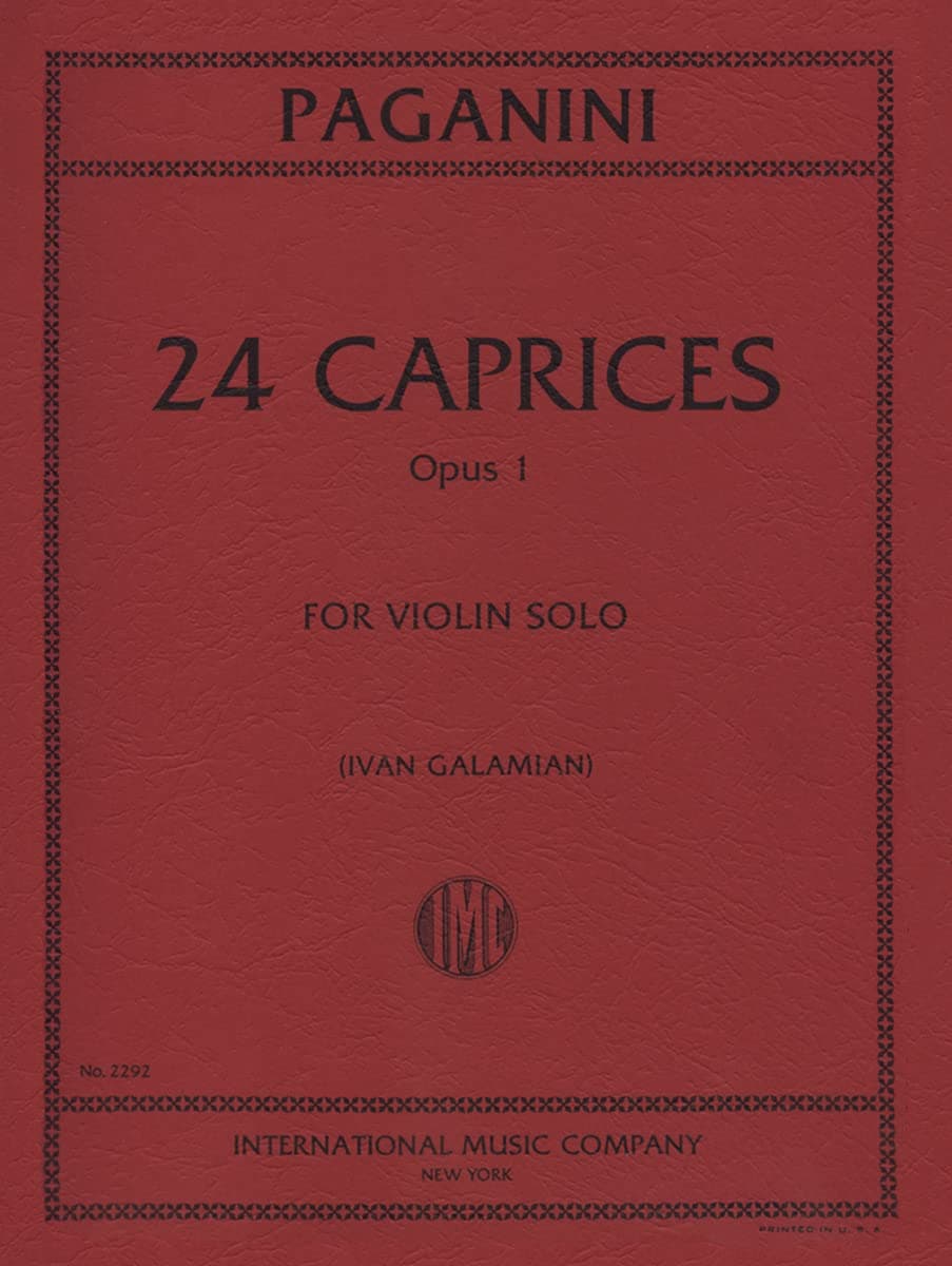 Paganini, Niccolo- 24 Caprices for Violin - by Ivan Galamian - Published by International