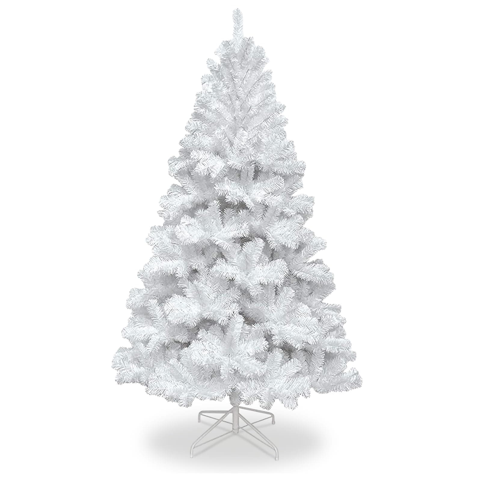 Uten 7FT Artificial White Christmas Tree with Solid Metal Stand for Indoor and Outdoor New Year Party Christmas Decorations 210CM Christmas Tree