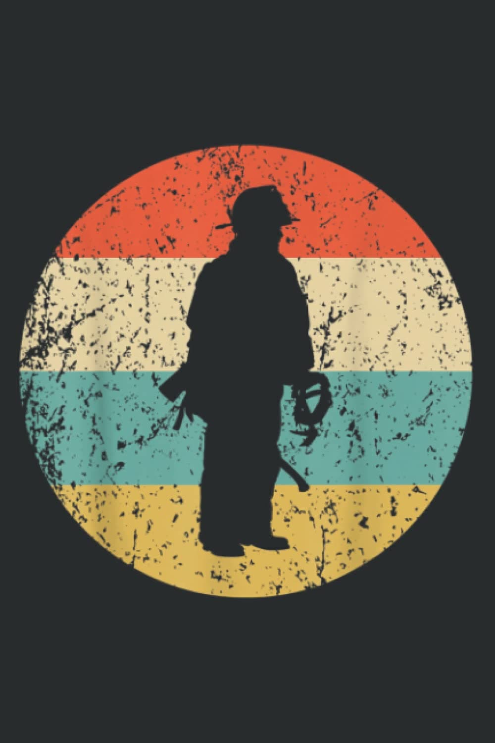 Fireman Retro Style Firefighter: Notebook: Planner, Diary, 6x9 120 Pages, Lined College Ruled Paper, Journal, Matte Finish Cover