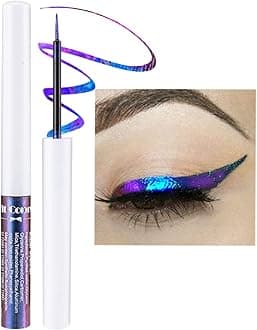 Corleone Glitter Liquid Eyeliner, Metallic Change Color Rainbow Eyeliner Gel MultiColor Highly Pigmented Waterproof Longer-Lasting Colorful Eye Liner Gift Kit for Women and Girls (A3)