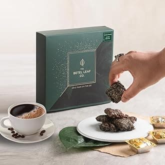 THE BETEL LEAF CO. - Paan the healthy Indian Dessert Dry Arid Paan - Coffee Flavour | Mukhwas | After Meal Dessert | Mouth Freshener | Digestive | Pack Of 6 Paans -120 Gm