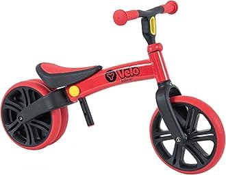 Y Velo Junior 9" Balance Bike – 2-in-1 No-Pedal Training Bicycle with Dual Rear Wheels, Adjustable Seat & Handlebar – Ages 18 months to 3 years, Max Weight 44 lbs