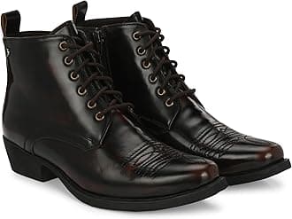 Men’s Vegan Leather, Cuban Heeled, Cowboy Ankle Derby Boots 63658