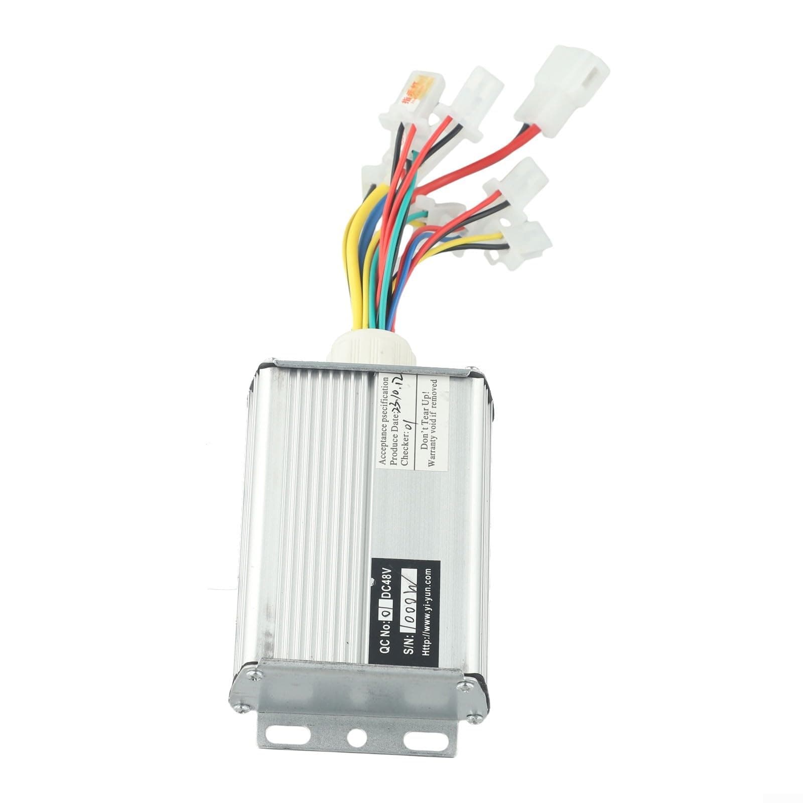 Electric Bicycle Motor Speed Controller 36V 48V 1000W DC Brush Motor Controller Compatible With 700-1000W E-Bike Scooter Metal Housing(48v)