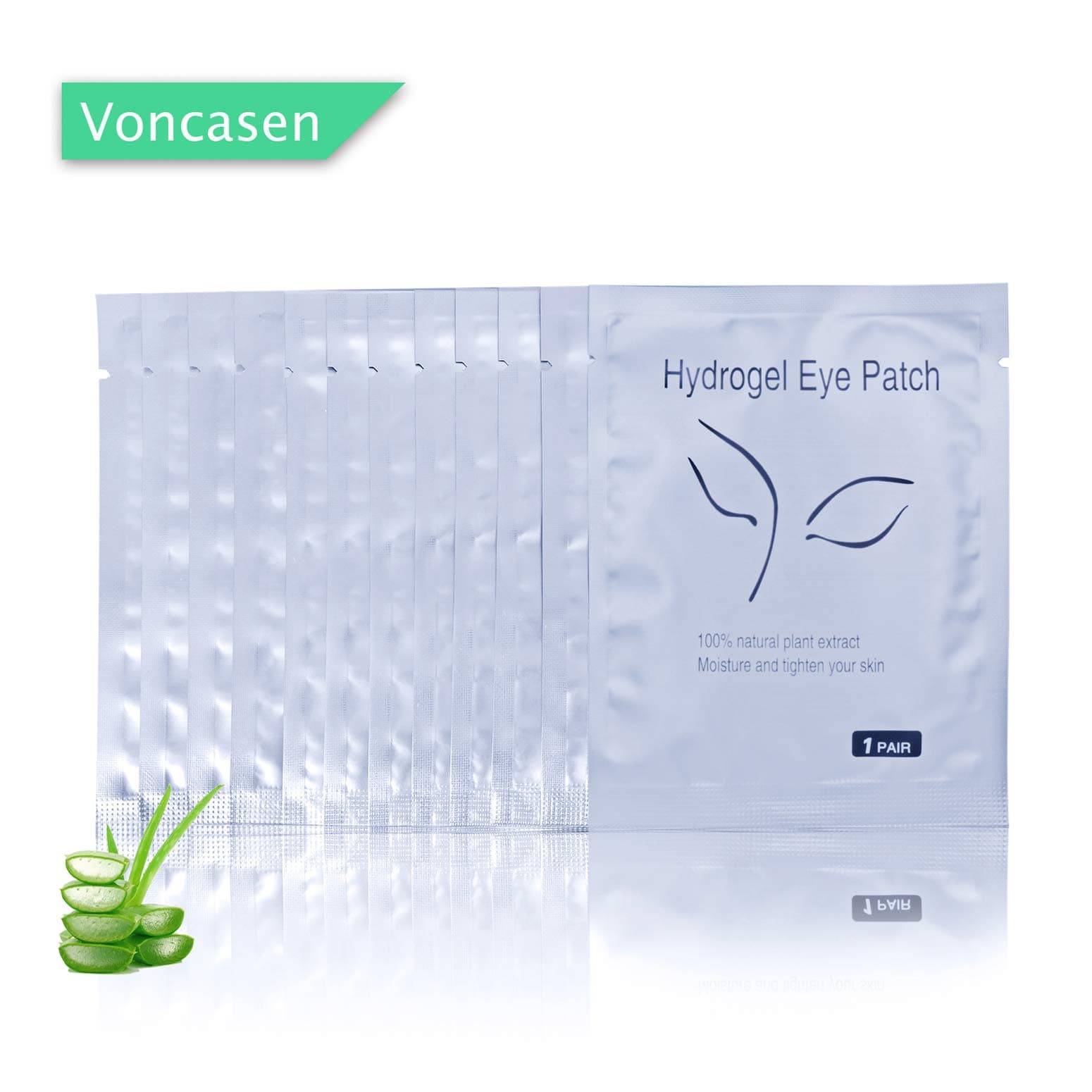 100 Pairs Set Under Eye Pads, Comfy and Cool Under Eye Patches Gel Pad for Eyelash Extensions Eye Mask Beauty Tool (Silver)