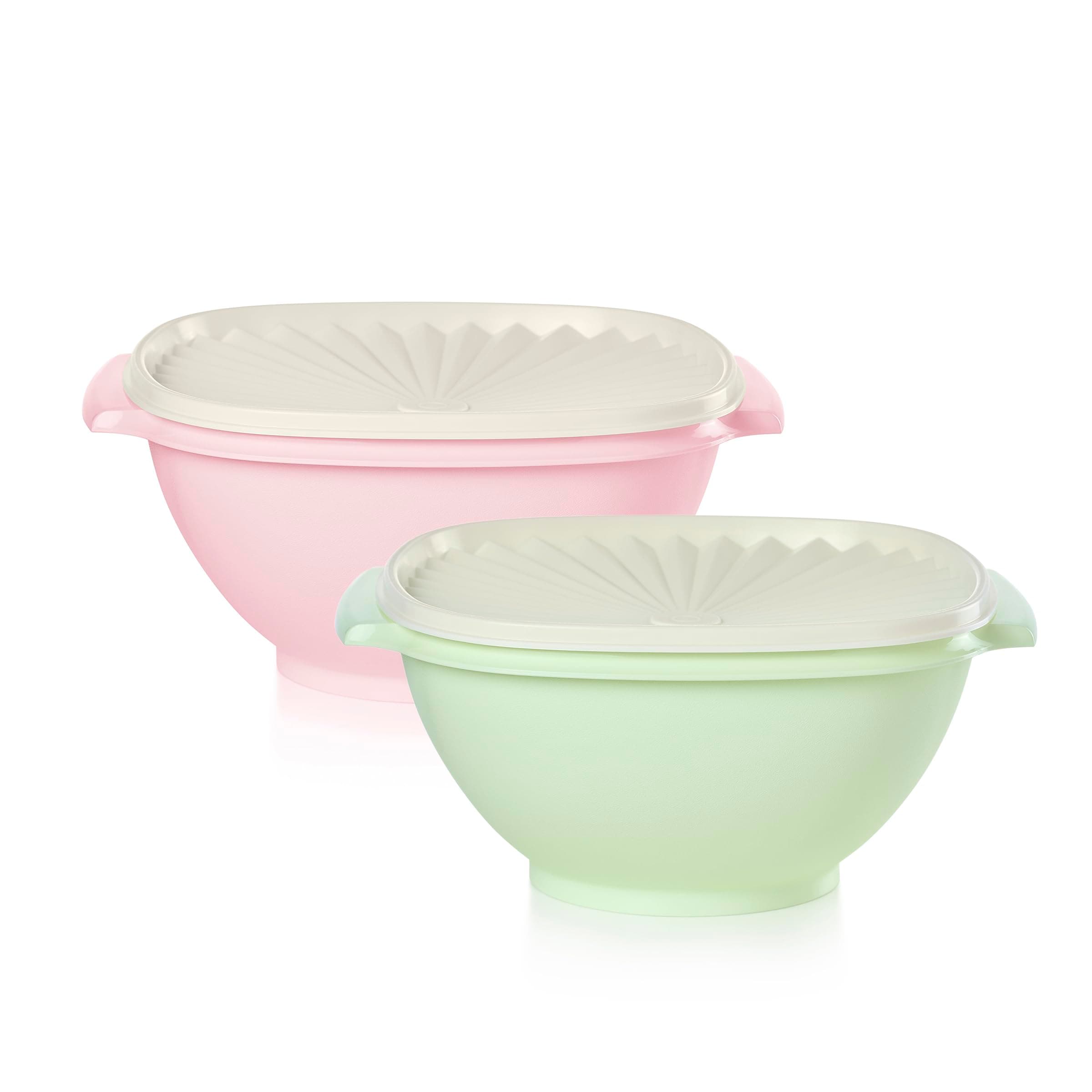 TupperwareHeritage Collection, 11.75 Cup Bowl with Starburst Lid 2 Pack, Candy Floss Vintage Color, Dishwasher Safe and BPA Free (2.8 L)