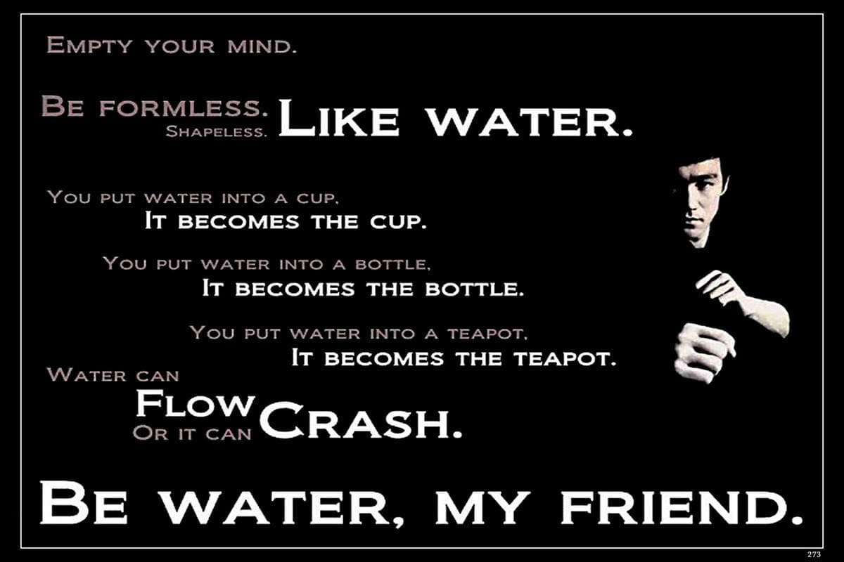 Empty Your Mind.Bruce Lee's Quotes Poster 12x18 inch