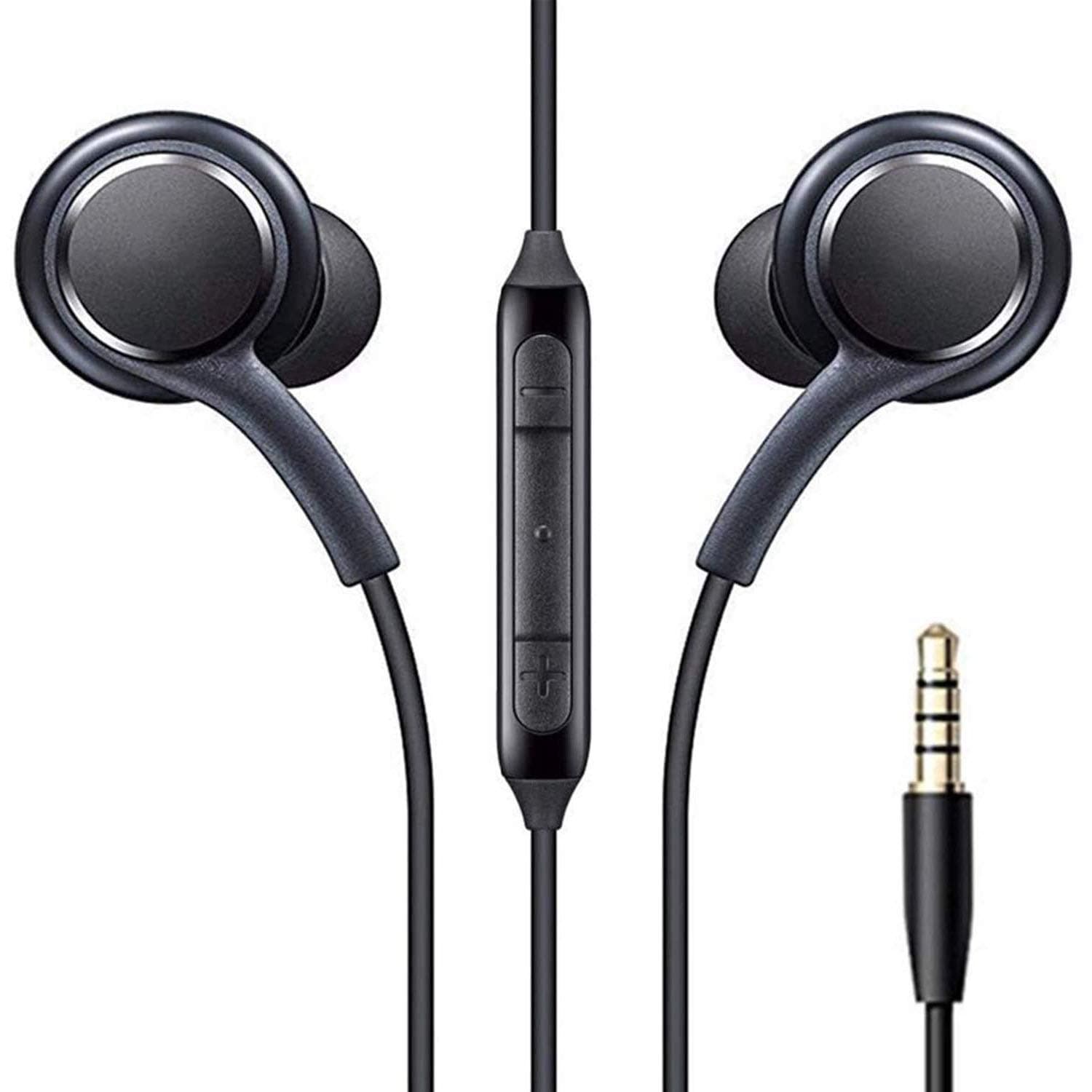 In-Ear earphone For HTC Desire 826x, HTC One E8, HTC One M8 Eye, HTC One S9, HTC One, HTC Desire 500, HTC One S, HTC Desire 210 Universal Earphones Headphone | Handsfree Headset Music with 3.5mm Jack Hi-Fi Gaming Sound Music Wired in-line Mic Volume Control Passive Noise Cancelling Dynamic Original Best High Sound Quality Earphone - Black