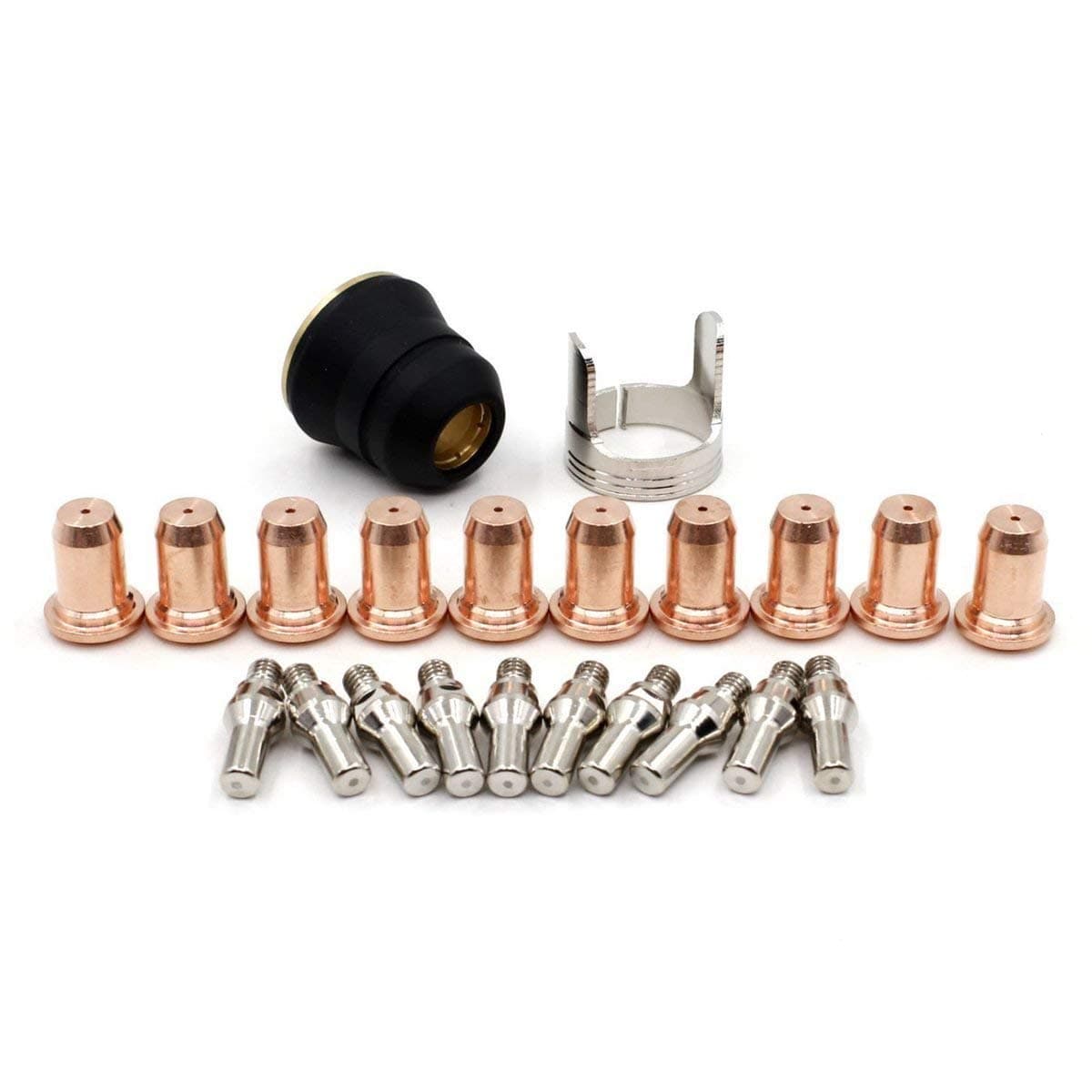 WeldingStop Plasma Cutting Torch for harbor freight 62204 IPT-60 PT-60 IPT-40 PT40 Tip 0.039'' 1.0mm Electrode Shield Cap Stand Off 22pcs