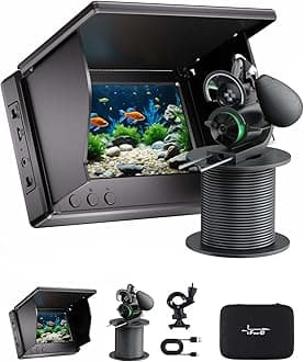 Fishing Camera with Infrared Night Vision Light,220° Wide Angle Monitoring of Fish，Portable Fish Finder with 100ft Cable, 4.3 Inch LCD and Upgraded HD Lens for Ice Lake Boat Kayak Fishing
