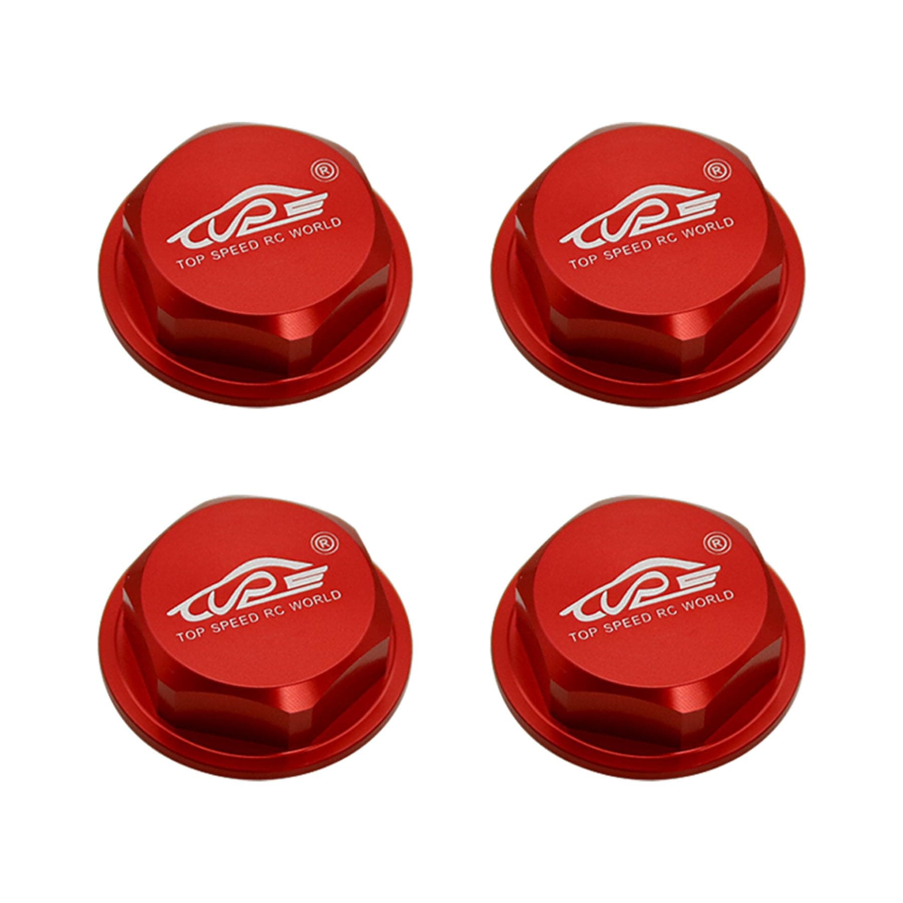 Wheel Nut Cap for 1/5 RC Hpi Baja 5B 5T 5SC Rovan King Motor (Red)