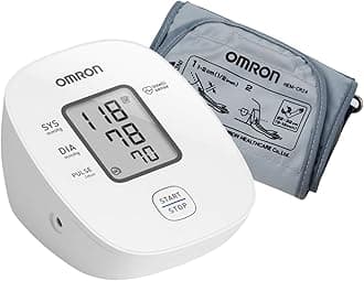 Omron HEM 7121J Fully Automatic Digital Arm Blood Pressure Monitor with Intellisense Technology & Cuff Wrapping Guide for Most Accurate Measurement (White)
