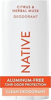 Native Natural Deodorant - Vegan, Gluten & Cruelty Free - Aluminum, Parabens & Sulfates Free - Citrus & Herbal Musk