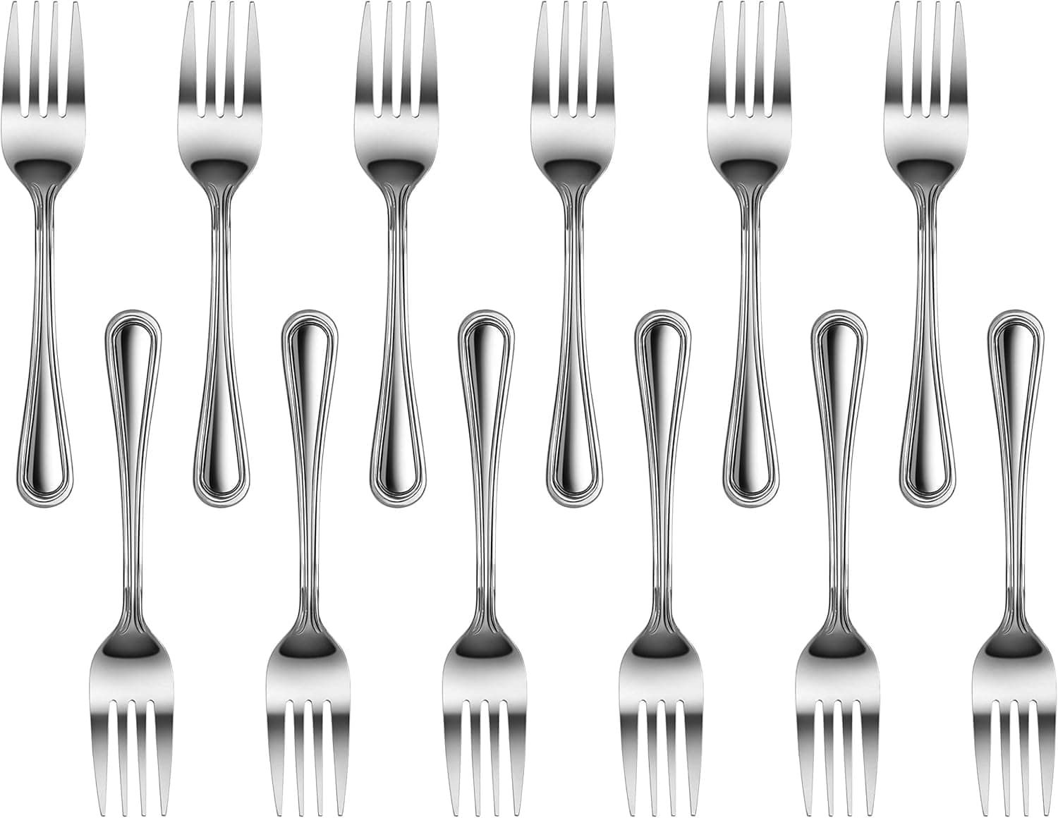 58062 Slimline Pattern, 18/0 Stainless Steel, Salad Fork, 6.25-Inch, Set of 12