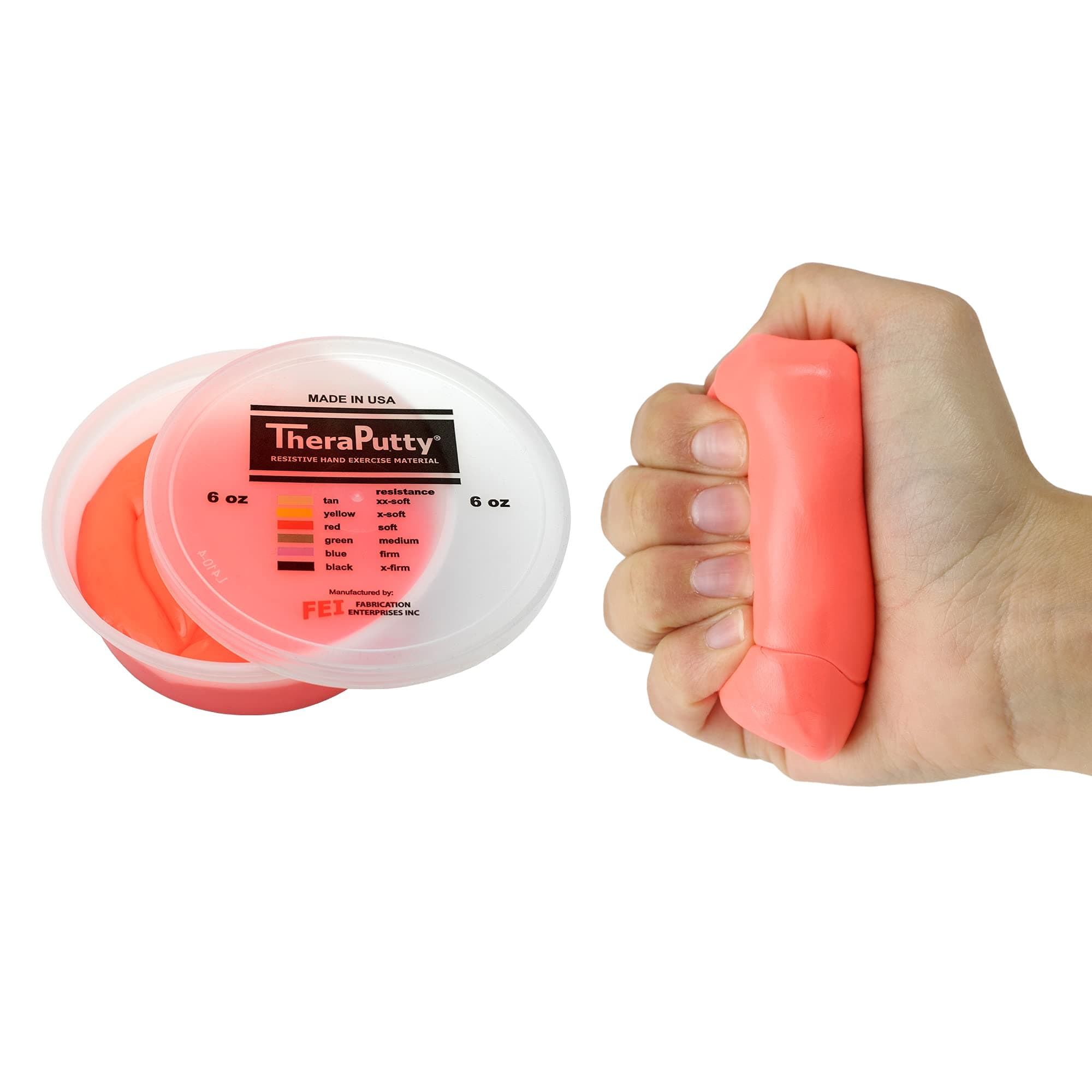 CanDo® Theraputty® Exercise Material - 6 oz - Red - Soft (Exercise Material 6oz Red)