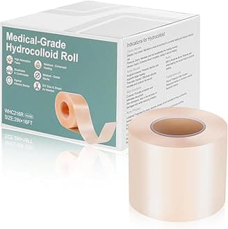 Hydrocolloid Roll for Wound Care - 2in*16ft Hydrocolloid Bandages with Self-Adhesive, Ultra Absorbent, Flexible & Waterproof, DIY Size First Aid Kit Essential