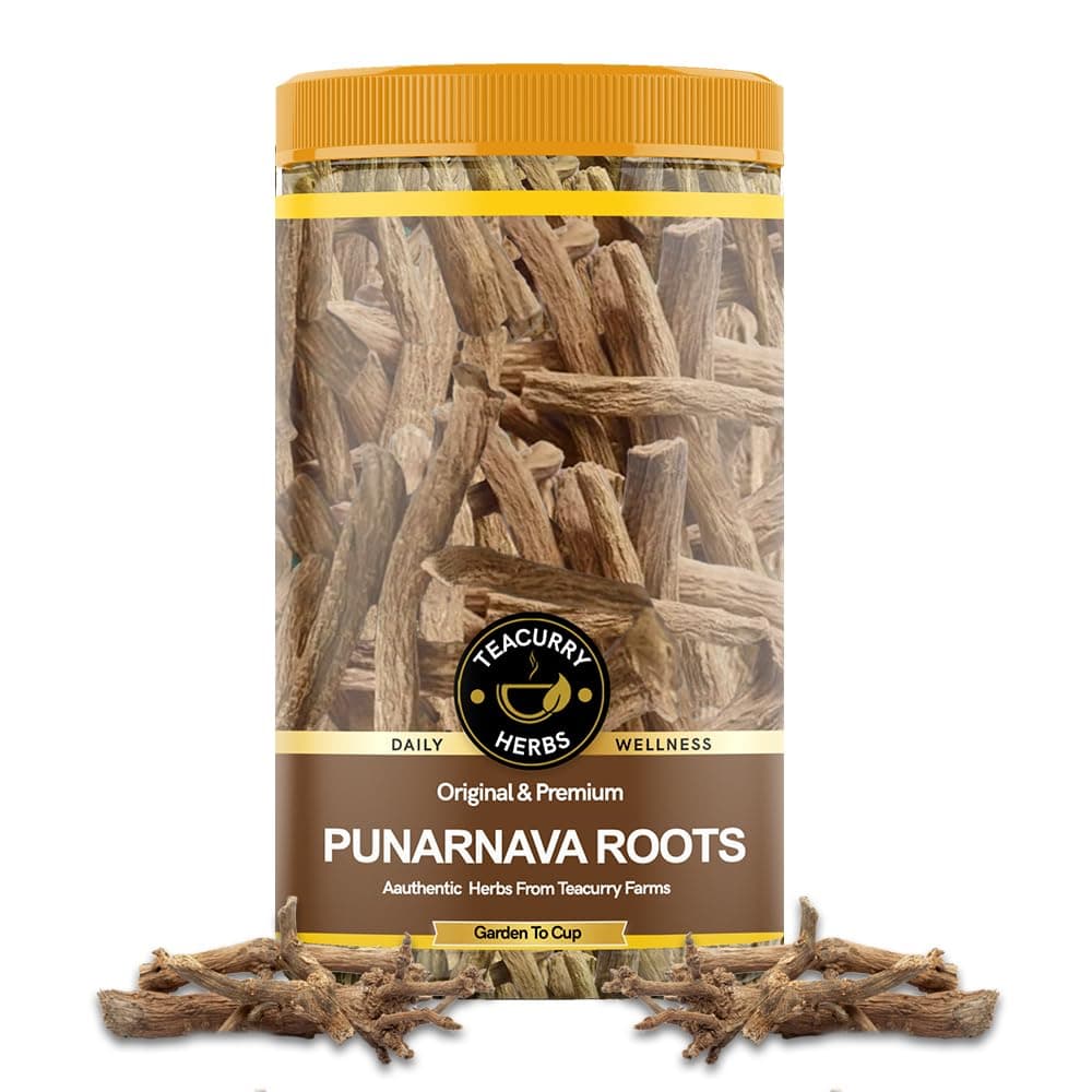 Teacurry Punarnava Roots (70 Gram) - Help with Improve Digestion, Urinary, Kidney Wellness - Sathi Jadi Booti