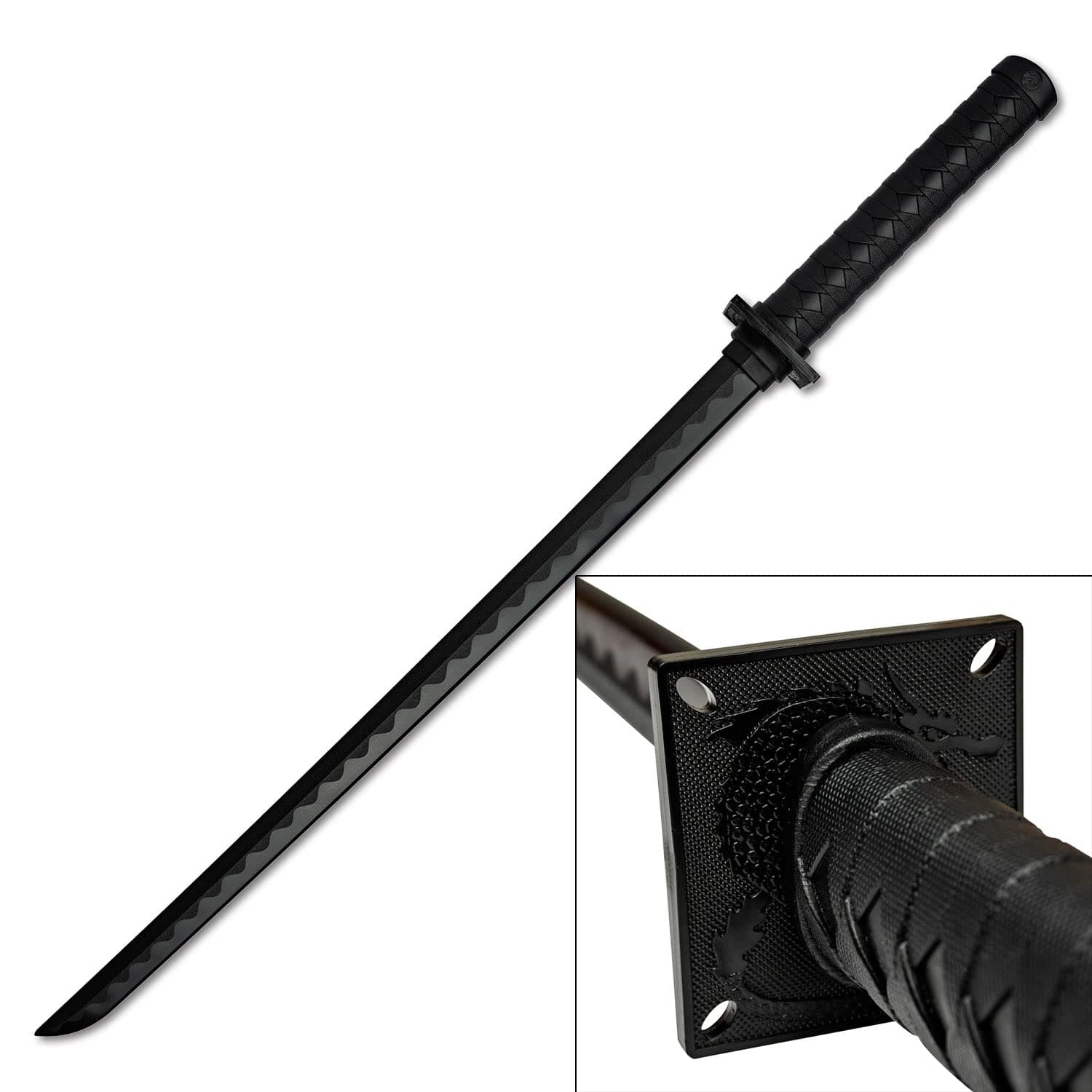 Master USA Training Sword, Black Polypropylene Samurai Style Handle-Sparring Practice Equipment