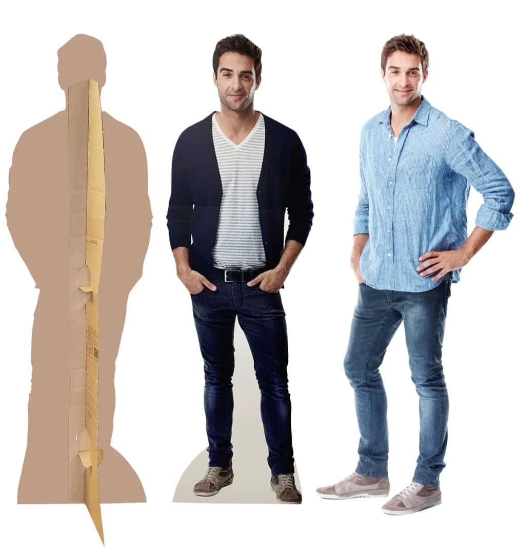 Custom Life Size Cardboard Cutout - Personalized High Resolution Stand Up Custom Cutout Upload Your Own Photo - Perfect for Wedding & Birthday, 1ft to 6ft (Cardboard), Multi Color