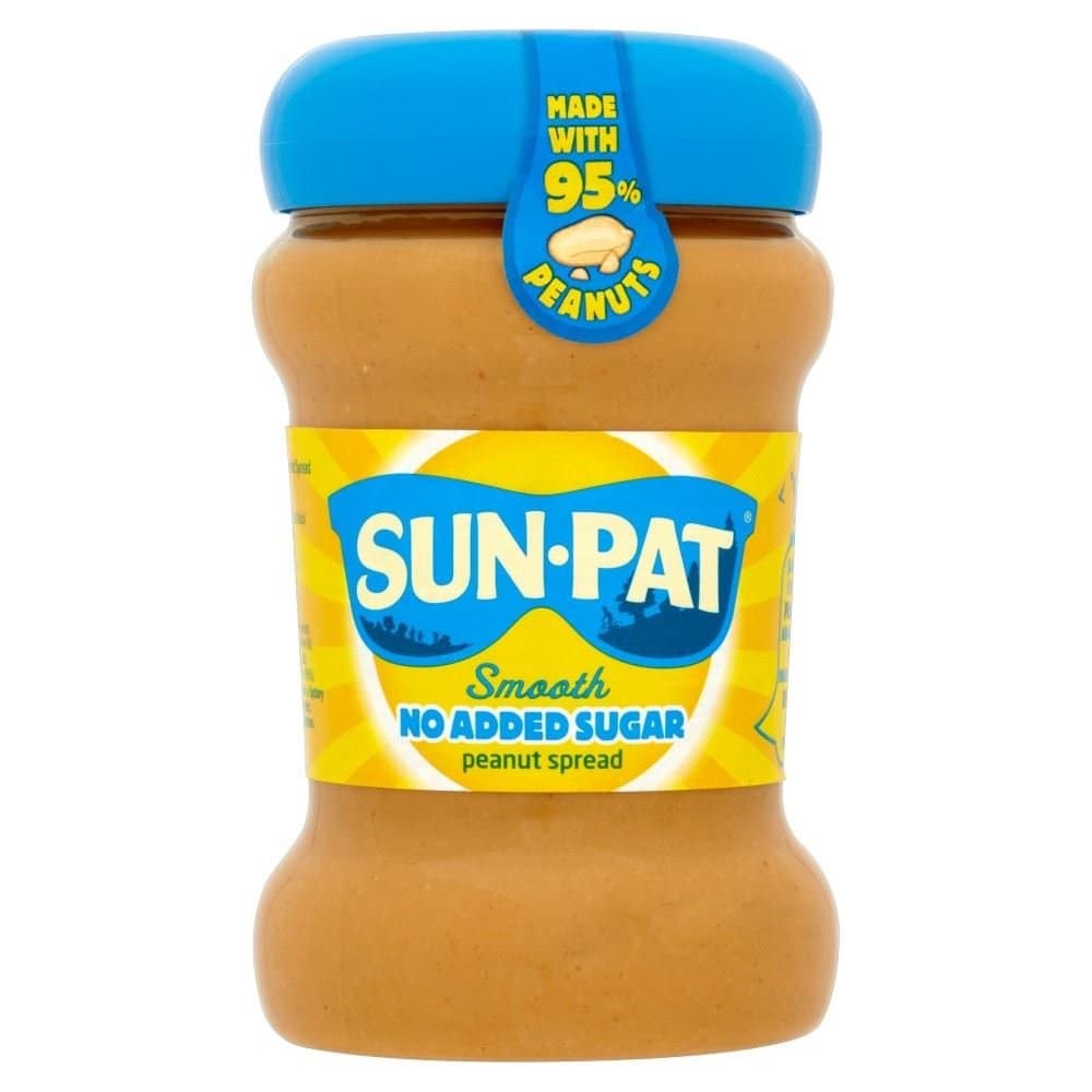 Sun-PatNo Added Sugar Smooth Peanut Spread (340g) - Pack of 2