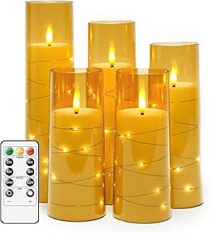 Gold Flickering Flameless Candles