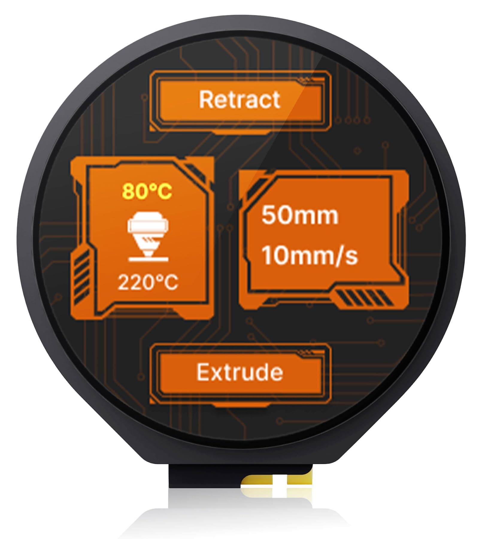 BIGTREETECH KNOMI 2 UI Mini Multi-Color Touch Screen Display 1.28inch Upgrade BTT EBB SB2209/SB2240 CAN for Voron StealthBurner (NOT for P1/X1/A1) Support Klipper OTA Firmware Updates