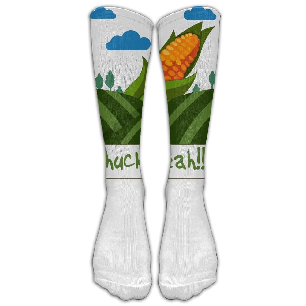 Shuck Yeah The Corn Funny Cornhole Game Custom Knee High Socks Football Baseball Long Stockings For Men Women