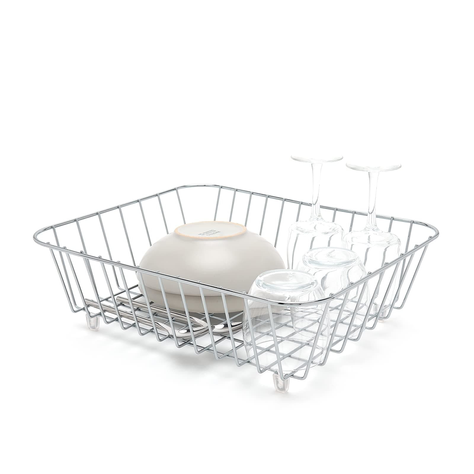 simplywire - Kitchen Sink Basket - Dish Drainer Rack - Chrome