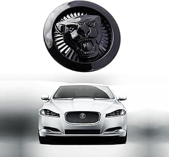 Emblem Compatible with XF 2009-2015 XJ 2011-2015 Front Center Grille Emblem 2.83inch Car Badge Emblem Accessories(Front Black 72mm)