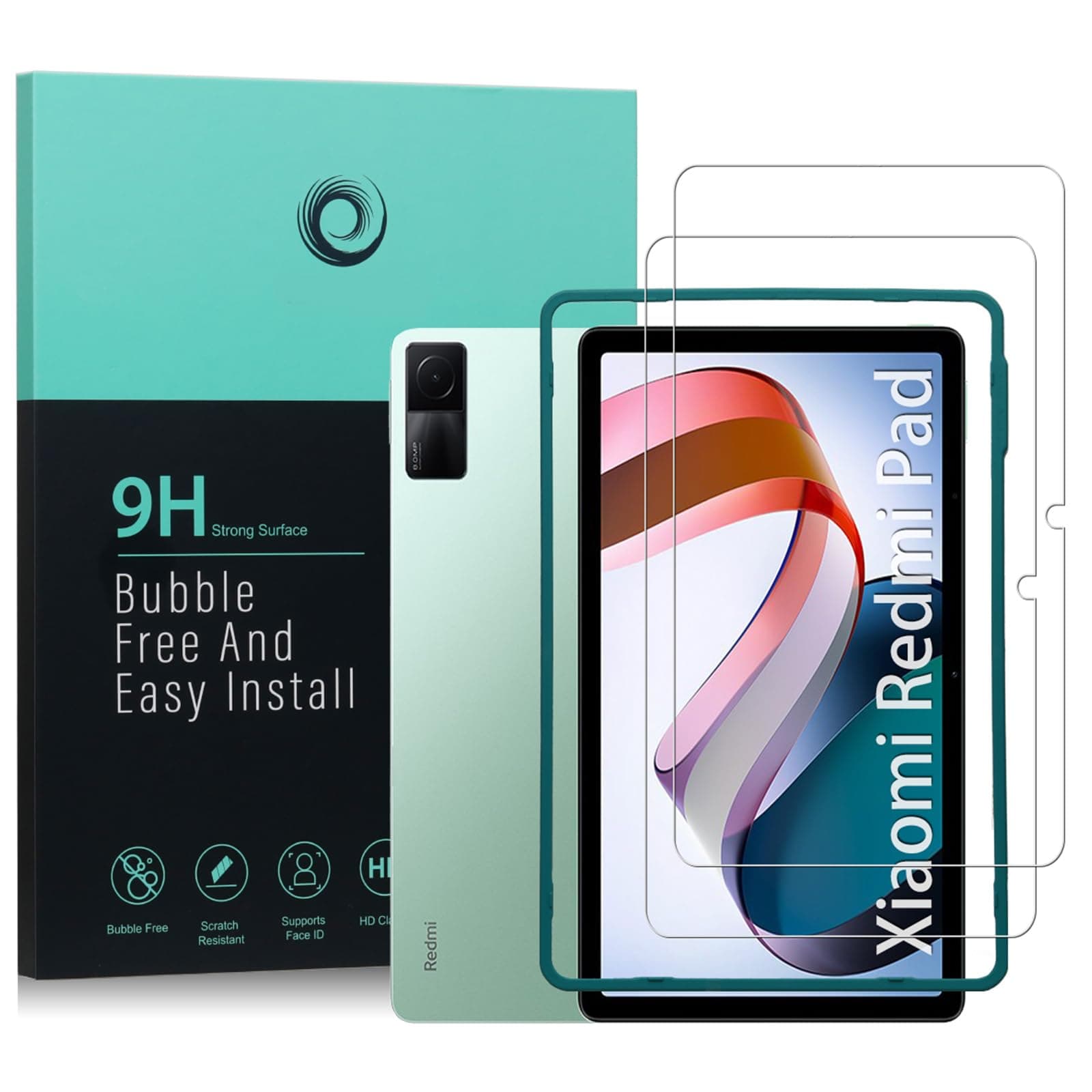 Ibywind Screen Protector For Redmi Pad 10.61"(Not For Xiaomi Redmi Pad),with 2Pcs Tempered Glass,[Fingerprint Reader,Easy to install,Ultra Resistant,9H Hardness,Full Screen Coverage,HD Clear]