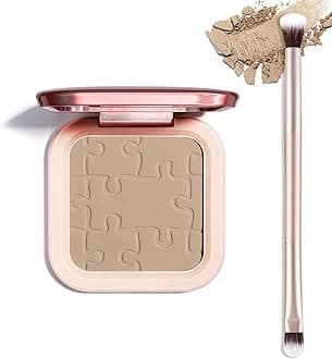 Cream Contour Powder Palette Kit with Brush & Mirror, Matte Bronzer Cool Toned Contour Powder Palette for Face Sculpting Makeup (#C03 Taupe)