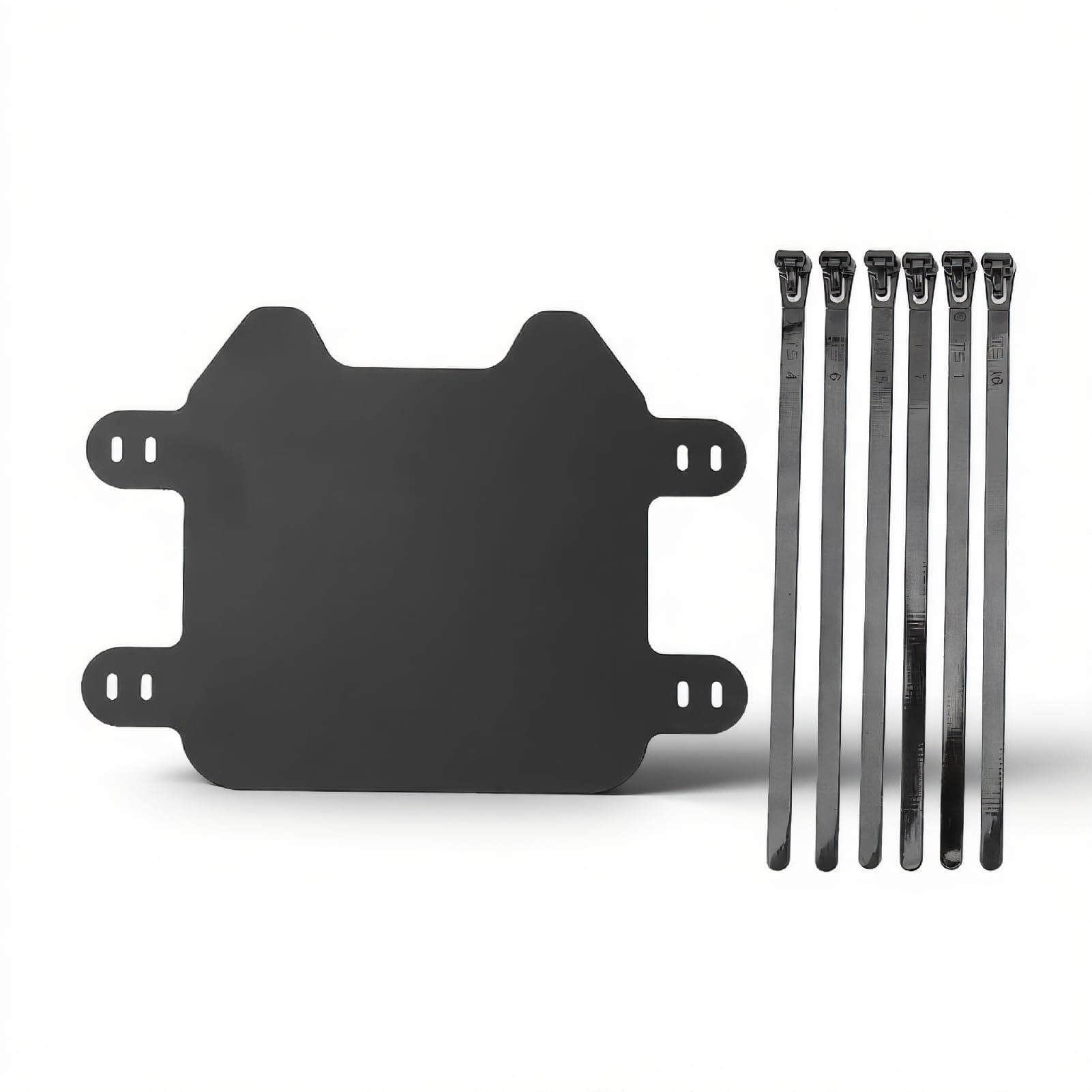 Cryfokt ABS Plastic Motorcycle Front Number Plate Matte, Plastic Black Dirt Bike license Plate Frame with 6 Cable Tie for Light Bee Light S X Motorcycle Electric Bike