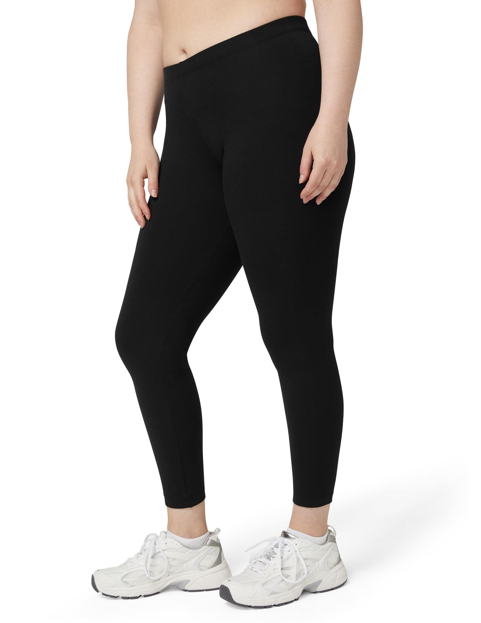 Women's Leggings - Soft Cotton Feel, Comfortable & Perfect for Layering, Gentle Elastic Waistband