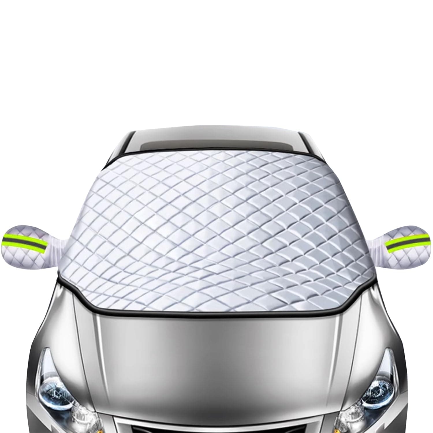 Windshield Sunshade Car Cover, Front Window Sunshade, Car Interior Protector, Fits Most Cars & SUVs, Universal, 120x150cm | Fabric | White