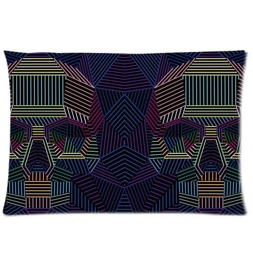 Modern Geometric Graphics Skull Black Custom Zippered Bedding Pillow Cases Cover Pillowcase 20x30 (Twin sides)