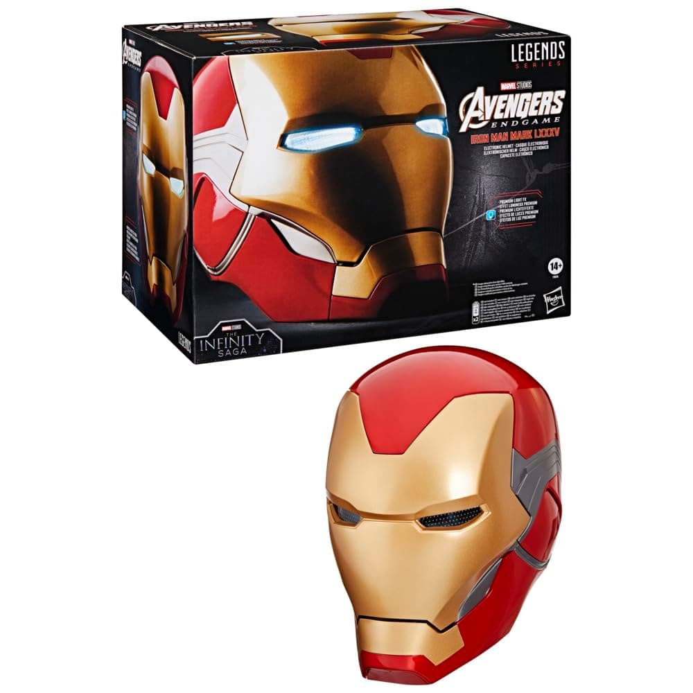 AVENGERS Marvel Legends Series Iron Man Premium Electronic Helmet with Light FX, Endgame Adult Roleplay Gear