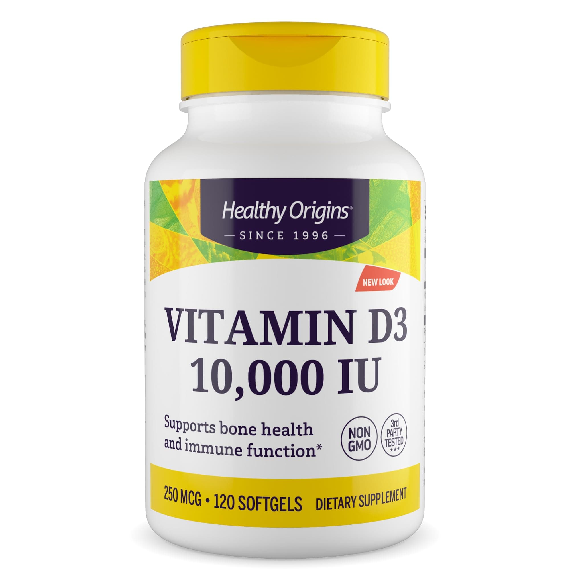 Vitamin D3 10,000 IU (Non-GMO), 120 Softgels