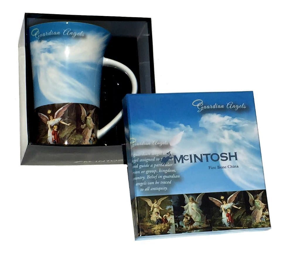 Coffee Mug - Fine Bone China Coffee or Tea Mug with Beautiful Keepsake Gift Box Featuring Guardian Angels, 5.5 high, 15 oz