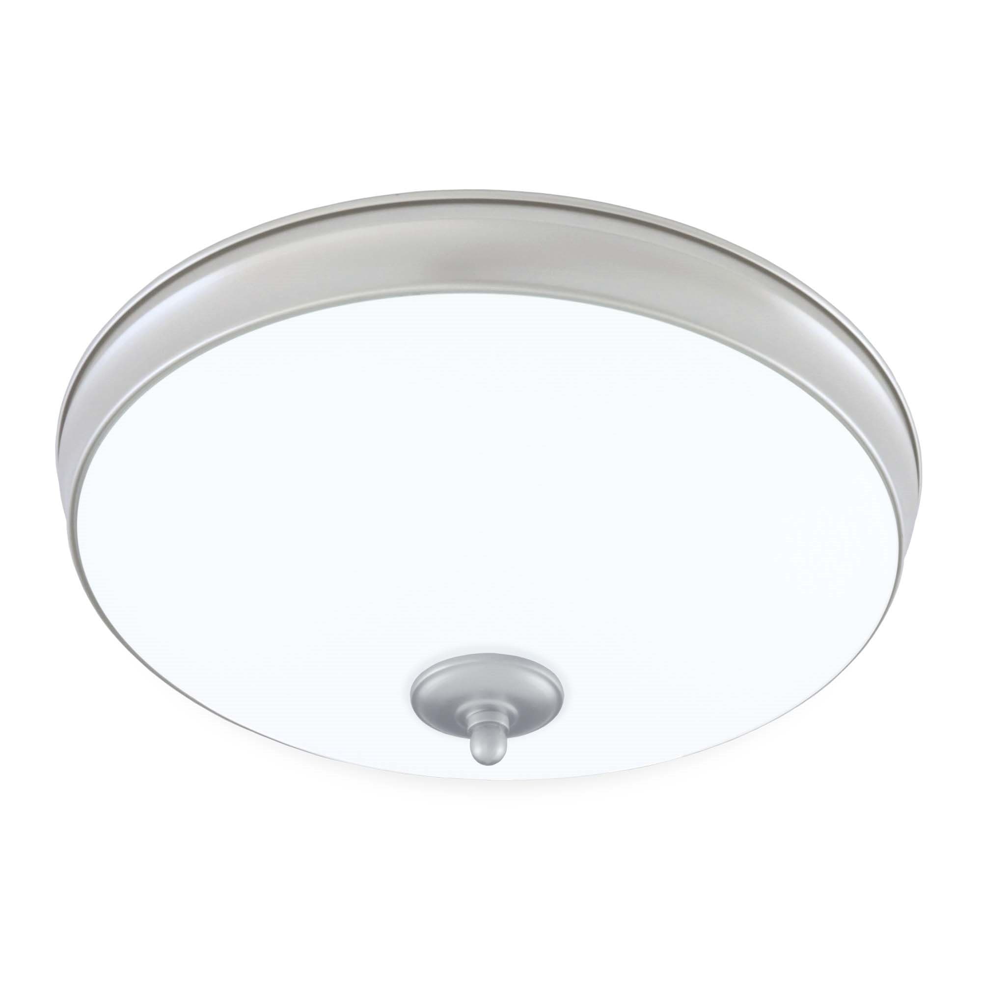 Good Earth Lighting Legacy 19-inch LED Flush Mount Ceiling Light - Equivalent to (3) 60W Incandescent Bulbs - 3000K Bright White - Dimmable - 50,000 Hours Lamp Life - Energy Star - Brushed Nickel