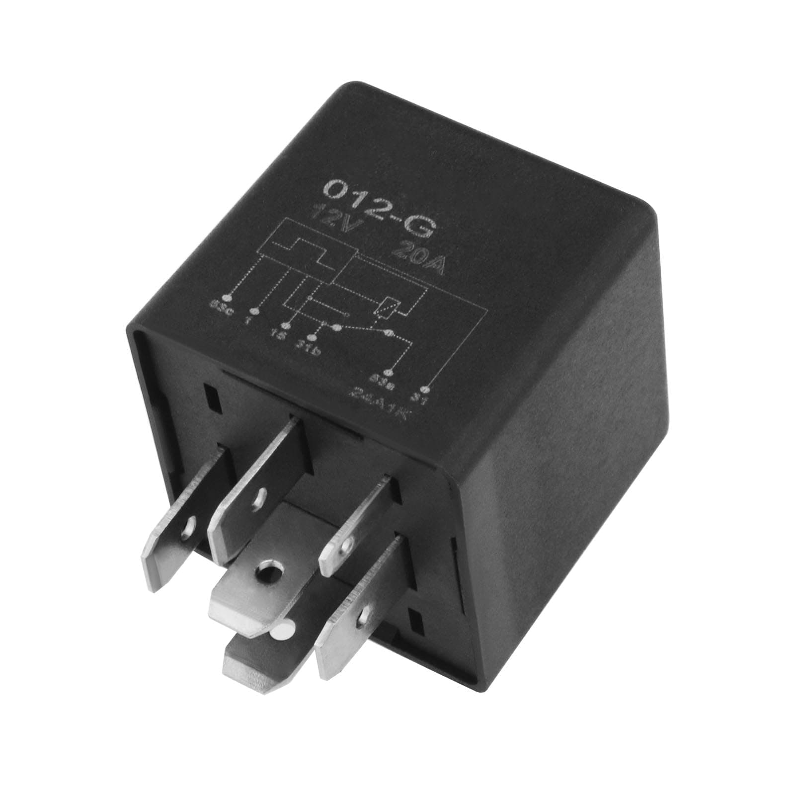 DC12V/20A 6Pin Windscreen Wiper Relay - Automatic High Capacity Wiper Relay, Max Current 40A, Black