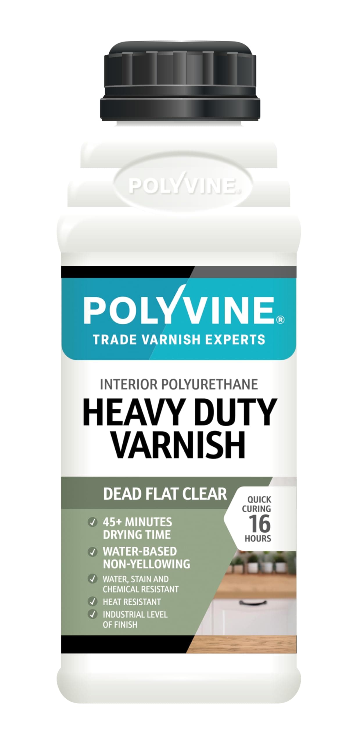 Clear 500ml : Polyvine Dead Flat Interior Wood Varnish 500ml