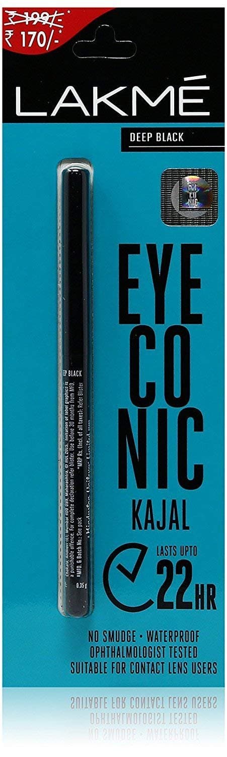 Lakmé Eyeconic Kajal, Black/Blue, 0.35g
