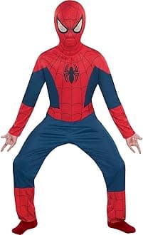 Party City Classic Spider-Man Costume for Boys - Marvel Comics Superhero Costume Includes Jumpsuit & Hooded Mask - Costumes for Halloween, Birthday Parties, & Themed Events