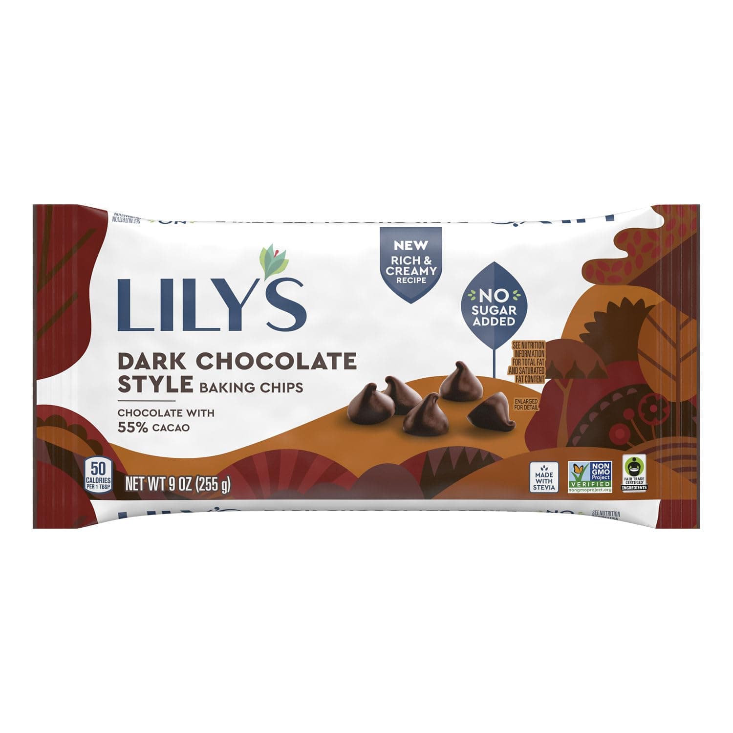 Lily'S - Dark Chocolate Baking Chips 55% Cocoa 9 Oz.