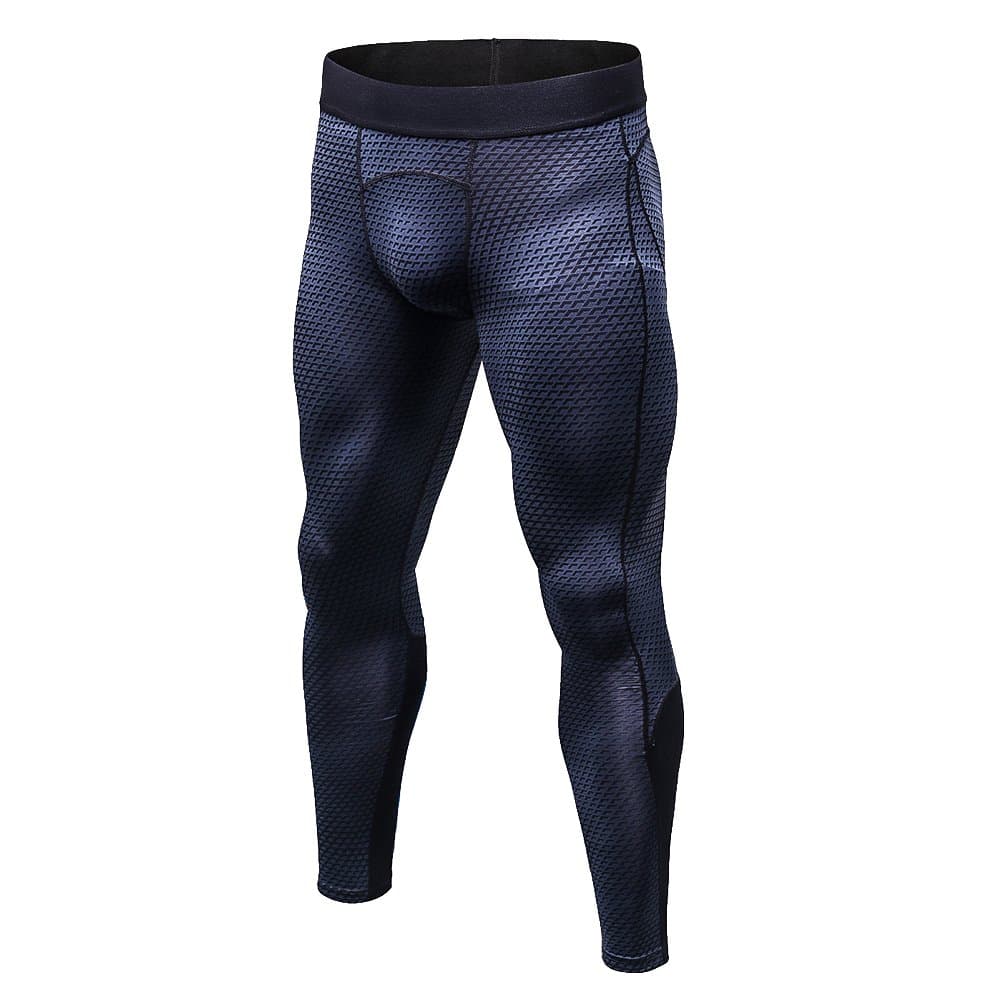 BmeigoMen Workout Leggings 3D Running Gym Exercise Compression Tights Sport Pants
