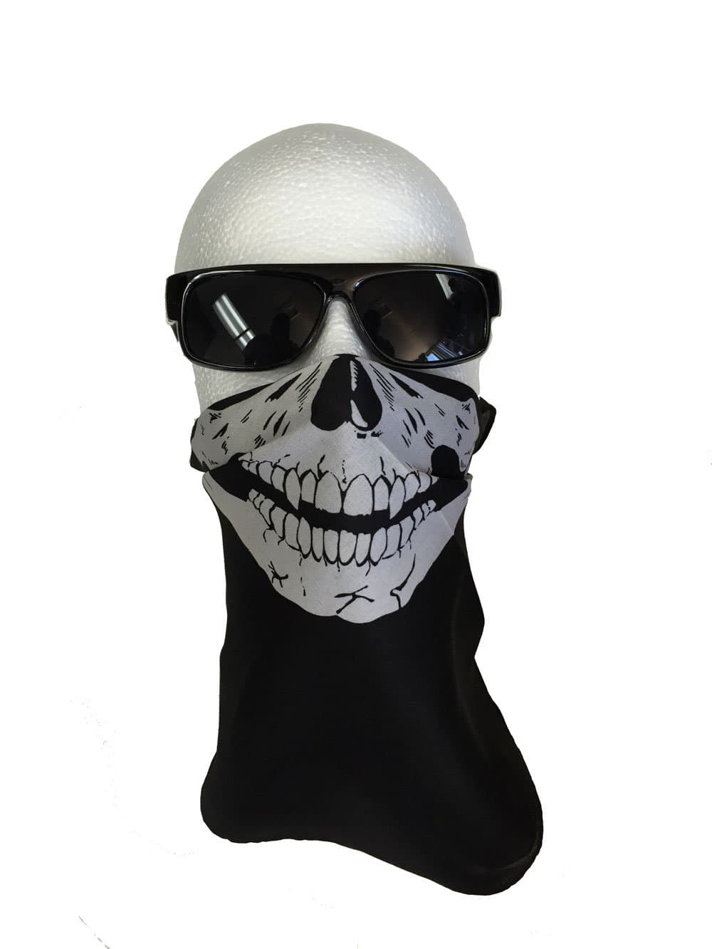 WP Face Mask Bandana Skull Foldable Black Mask