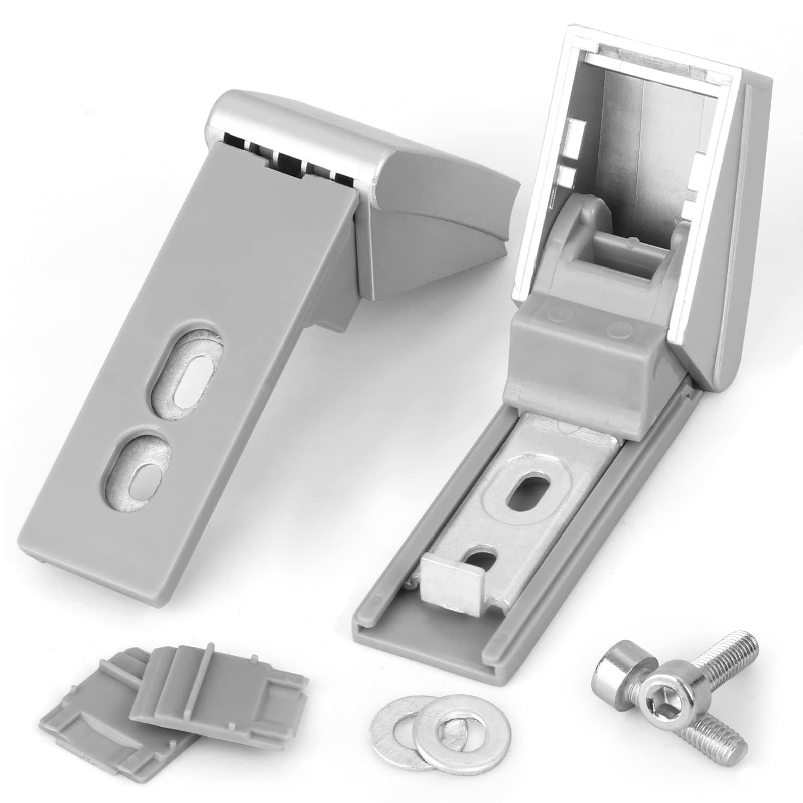 2pcs 9590178 Refrigerator Hinge Replacement Part for Liebherr Freezer 9590124 9590190 Hinge Set Door Handle Stainless Steel Door Repair Kit